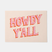 Southern Welcome: Howdy Y'all (old west letters)