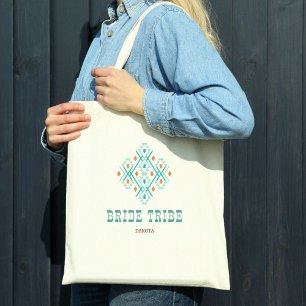 Southern western boho tribal bridesmaid gift  tote bag