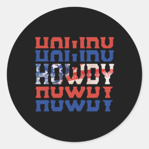 Southern Western Girl Country Cowgirl 4th Of July Classic Round Sticker
