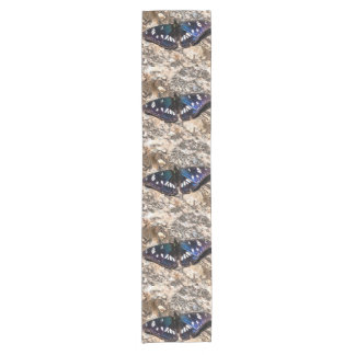 Southern White Admiral Blue Butterfly Painting Short Table Runner