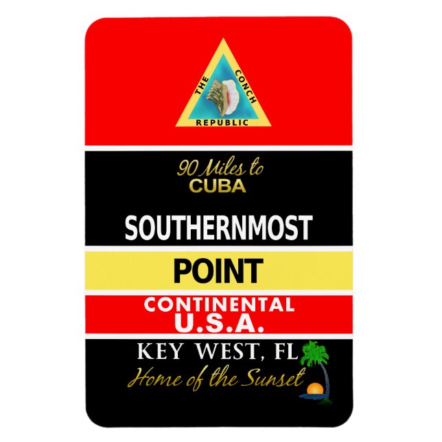 Southernmost Point Buoy Key West Magnet (Vertical)