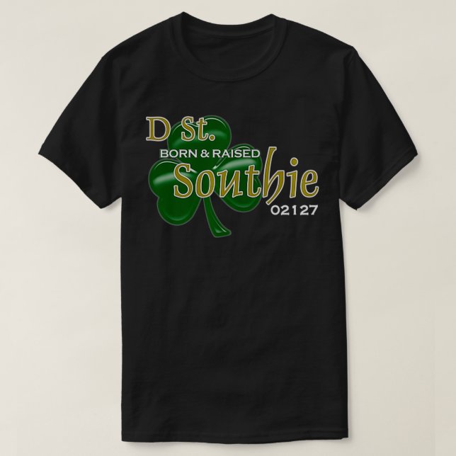 Southie  D Street  Born & Raised 02127  Premium  T-Shirt (Design Front)