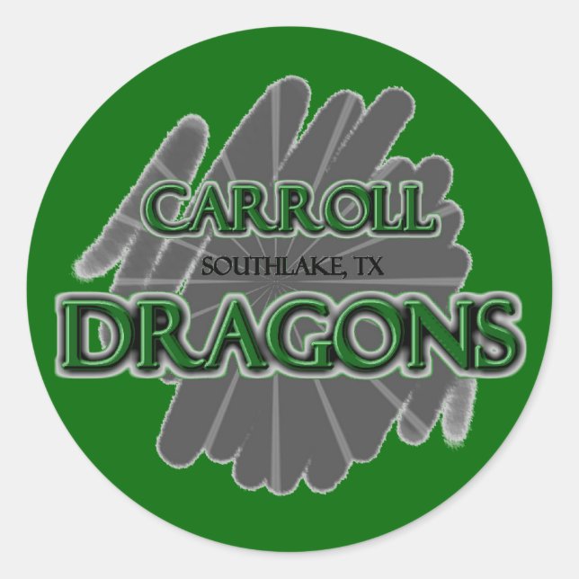 Southlake Carroll Dragons - Southlake, TX Classic Round Sticker (Front)