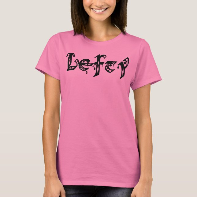 Southpaw Mediaeval Typography T-Shirt (Front)