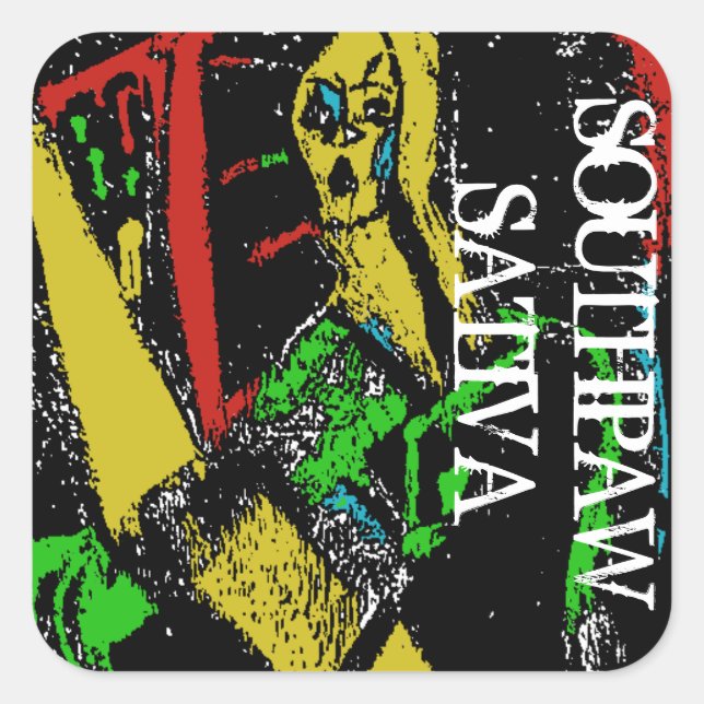 SOUTHPAW SATIVA SQUARE STICKER (Front)