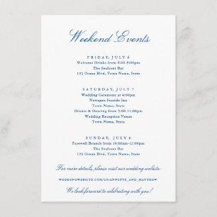 Southport Collection Weekend Events Wedding Enclosure Card