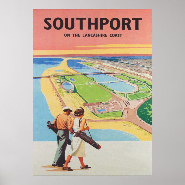 Southport England Golf Vintage Poster (Front)