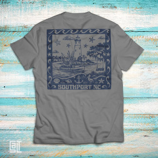 Southport NC Coastal Lighthouse Nautical T-Shirt