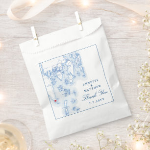 Southport Newagen Seaside Inn Blue Wedding Favour Bags