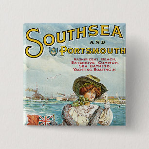 Southsea and Portsmouth 15 Cm Square Badge