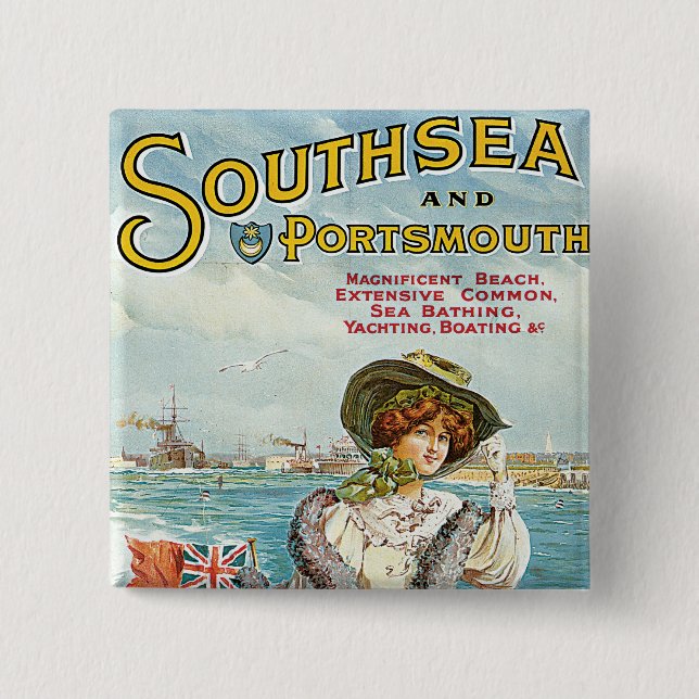 Southsea and Portsmouth 15 Cm Square Badge (Front)