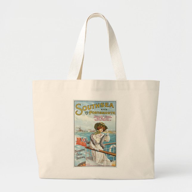 Southsea and Portsmouth Large Tote Bag (Front)