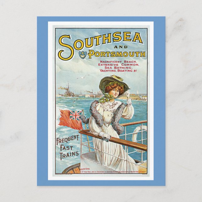Southsea and Portsmouth Postcard (Front)