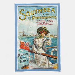 Southsea and Portsmouth Tea Towel