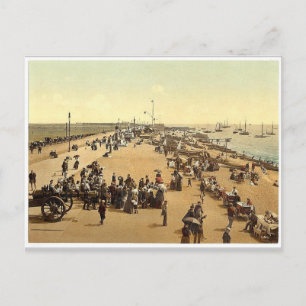 Southsea beach, England rare Photochrom Postcard