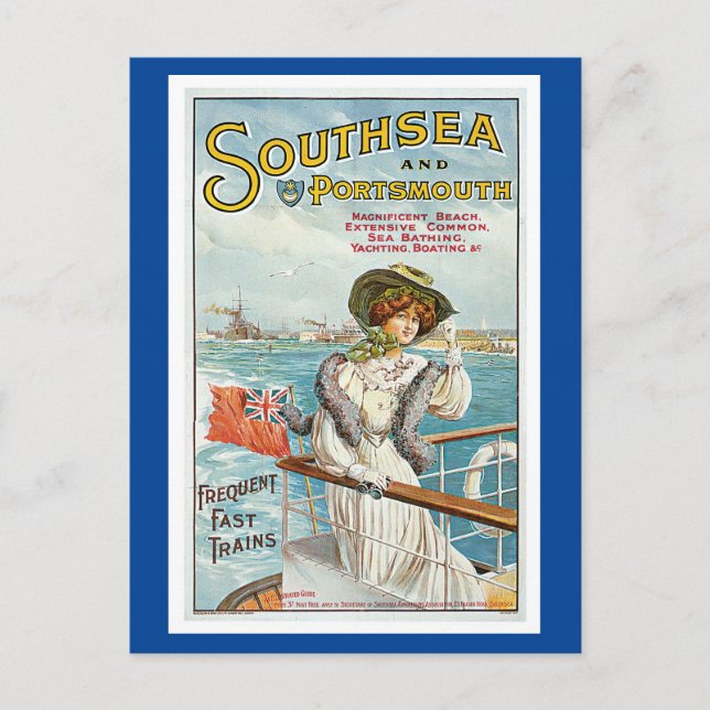 Southsea Portsmouth UK Vintage Travel Postcard (Front)