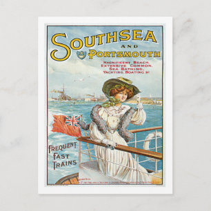 Southsea Portsmouth UK Vintage Travel Poster Art Postcard