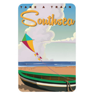 Southsea vintage travel poster magnet
