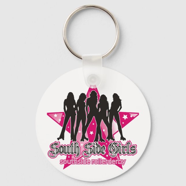 SouthSide Roller Derby Logo Key Chain (Front)