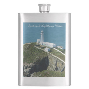 Southstack Lighthouse Wales. Hip Flask