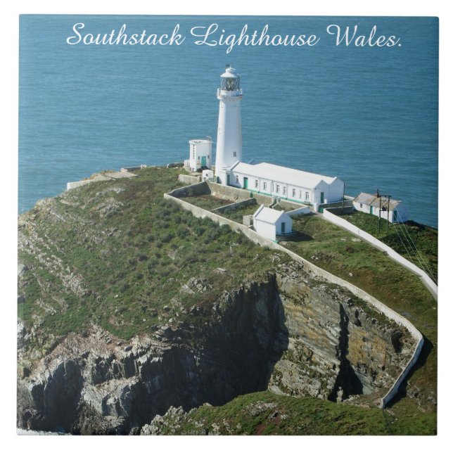 Southstack Lighthouse Wales. Tile (Front)