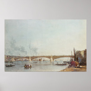 Southwark Bridge, West Front, from Bankside Poster