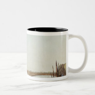 Southwark Bridge, West Front, from Bankside Two-Tone Coffee Mug