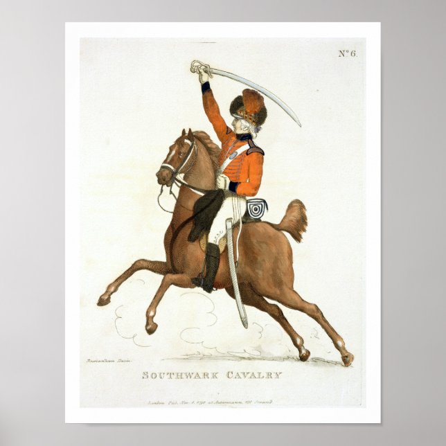Southwark Cavalry Volunteer, plate 6 from 'Loyal V Poster (Front)