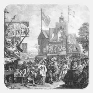 Southwark Fair, 1733 Square Sticker