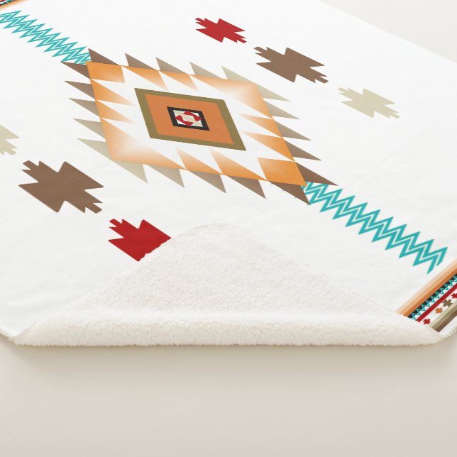 Southwest 2 - changeable colour sherpa blanket (3/4)