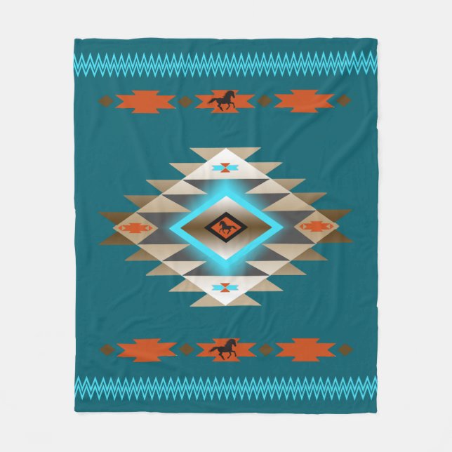 Southwest 3 - change size and colour fleece blanket (Front)