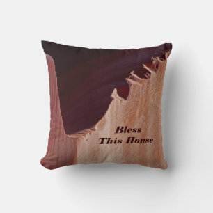 Southwest Abstract Bless This House Square Cushion