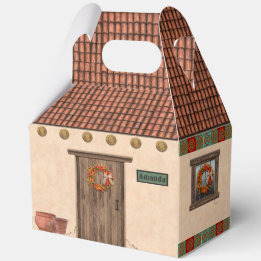 Southwest Adobe and Terracotta Tile House Design Favour Box
