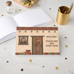 Southwest Adobe Hacienda Personalized  Guest Book