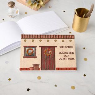Southwest Adobe Hacienda Personalized  Guest Book
