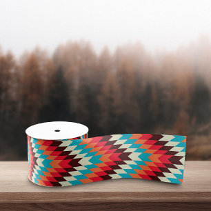 Southwest America Native Pattern Grosgrain Ribbon