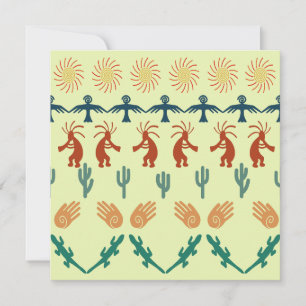 Southwest American Indian Tribal Petroglyphs Art Card