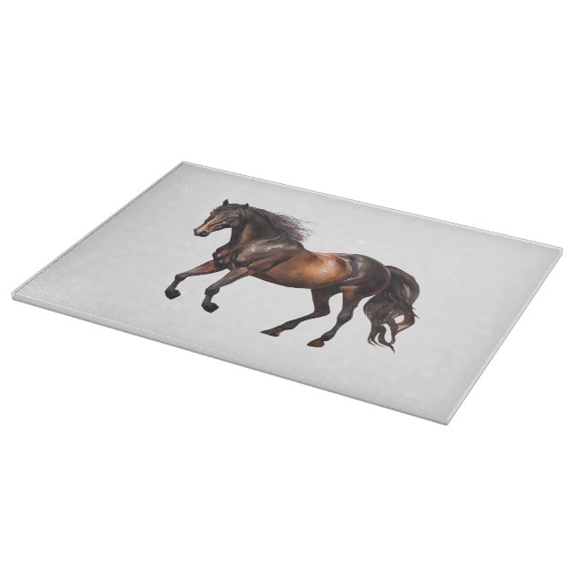 Southwest Animal Horse Cowboy Cowgirl  Cutting Board (Corner)