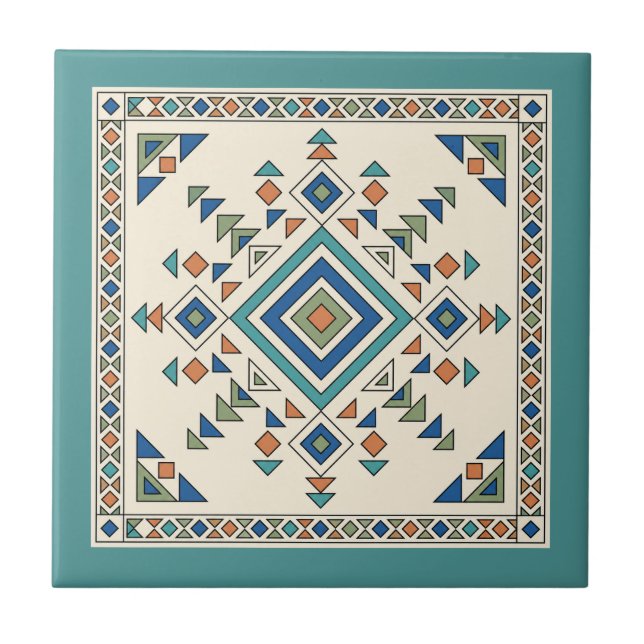 Southwest Aztec Pattern Tile (Front)