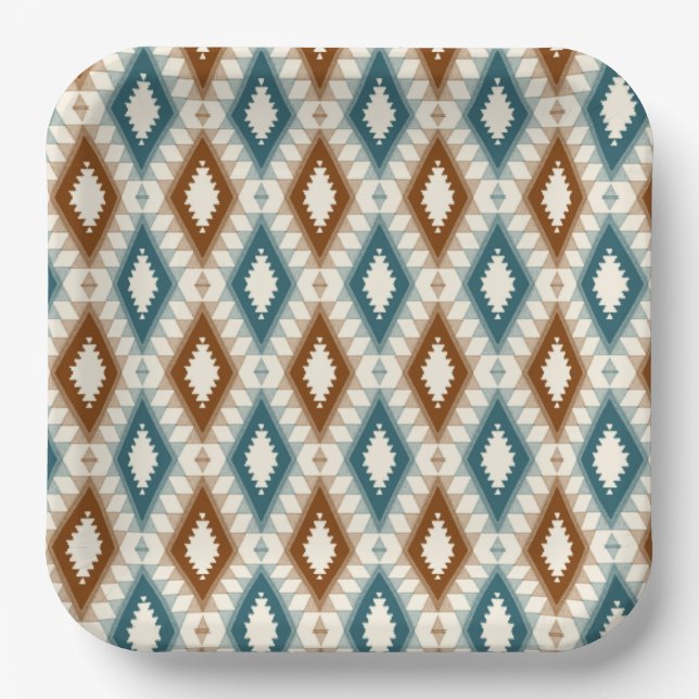 Southwest Baby Shower Party Plates (Front)