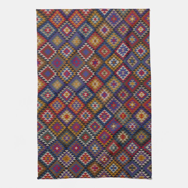 Southwest Blues Tea Towel (Vertical)