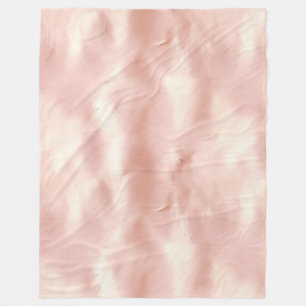Southwest Blush Pink Cowgirl Cowhide Fleece Blanket