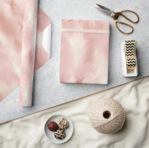 Southwest Blush Pink Cowgirl Cowhide Wrapping Paper