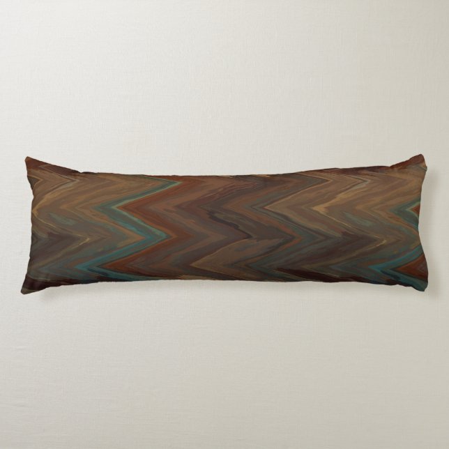 Southwest Brown Chevron Body Cushion (Front)