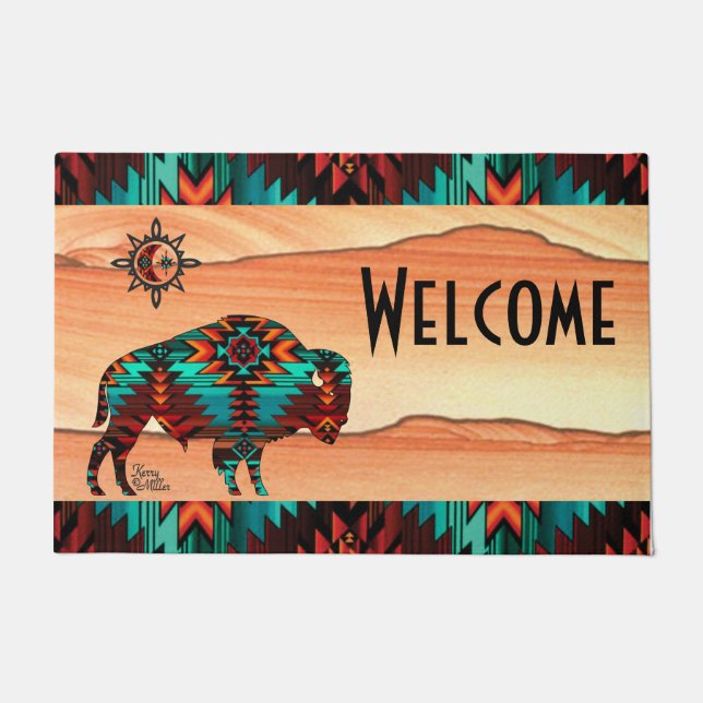 Southwest Buffalo Doormat (Front)