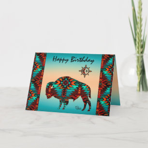 Southwest Buffalo Folded Greeting Card