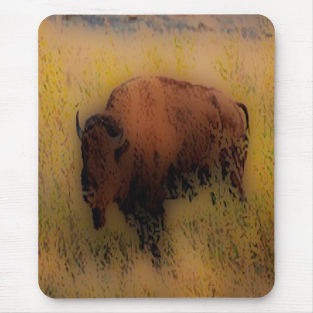 'Southwest Buffalo of the Prarie' Mouse Mat (Front)
