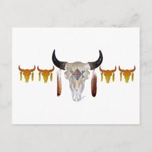 Southwest Buffalo Skull Postcard