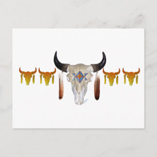 Southwest Buffalo Skull Postcard