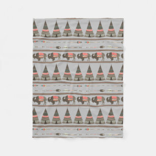 Southwest Cabin Fleece Blanket